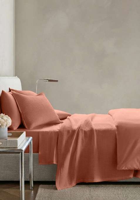 Sedona Organic Ribbed Cotton Coverlet