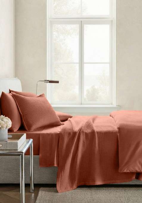 Sedona Organic Ribbed Cotton Coverlet Set