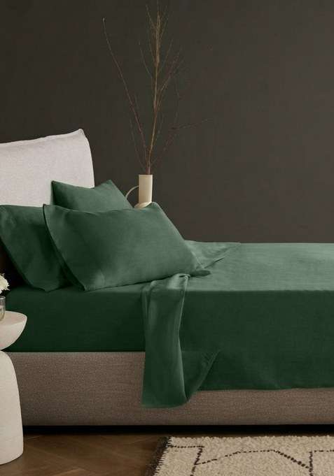 Pine Organic Crisp Percale Sheet Set
