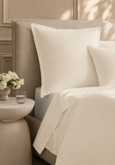 Ivory Organic Crisp Percale Sheet Set