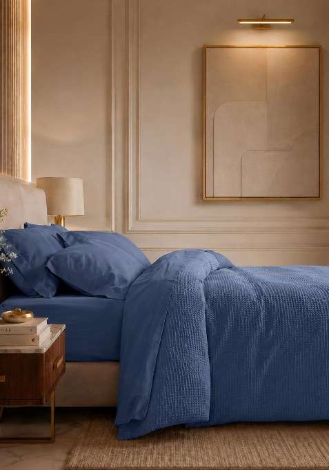 Mineral Organic Luxe Honeycomb Duvet Cover