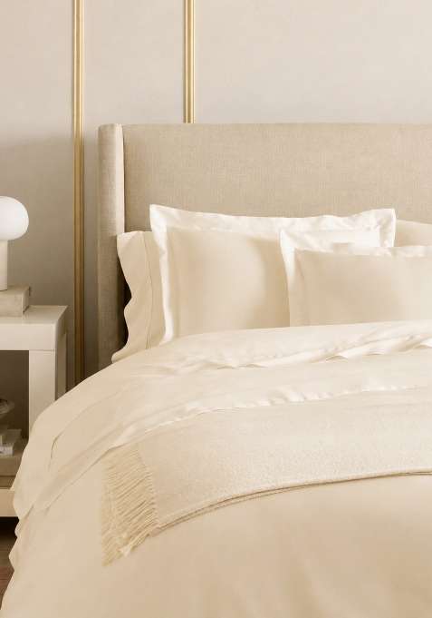Ivory Signature Giza Cotton Sateen Duvet Cover