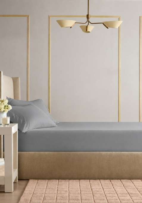 Silver Signature Giza Cotton Sateen Fitted Sheet Set