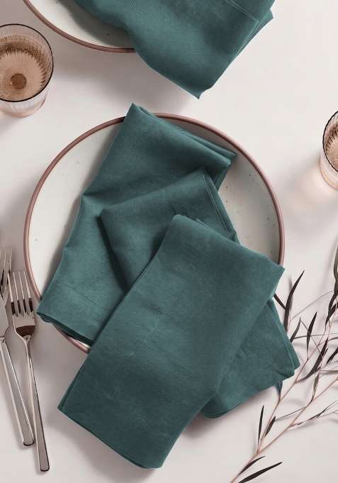 Aqua European Linen Napkin