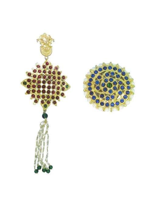 RNG Gallery Unisex Brooch Pin for Sari Kurta Hair Bunpin Men Sherwani Jacket Turban Kalgi Pin