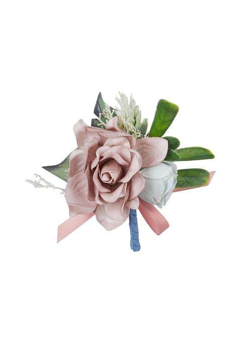 Bnf Wedding Boutonniere Bride Flower Brooch for Wedding Valentines Day Ceremony Pink 12cmx12cm