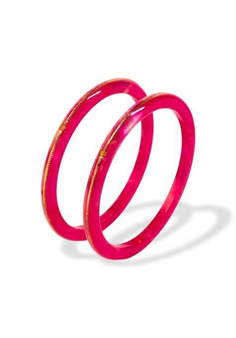 Hem Jewels by Ashok Jewellers 22KT 916 Yellow Gold Handmade Pola Bangles Wedding Chooda Churas Set of 2