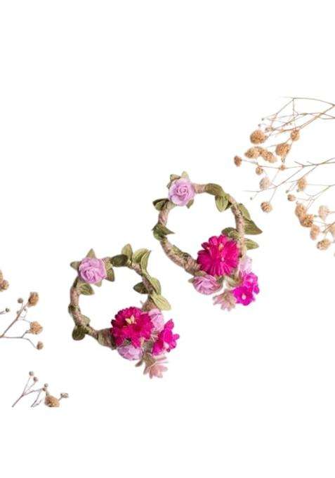 Sujodiya Creations Floral Choker Necklace for Women Pink and Red Artificial Flower Jewellery