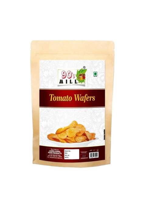 90'S Mill Mysore Potato Chips Tomato Wafers Patato Chips|Aloo | Aloo Party Snacks Flavored Fried Namkeen 250 1Pack