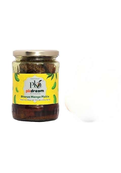 Pkdream Aam Ka Bharua Achar| Mango Pickle| Chemical Free| No Artificial Flavors 100 Authentic Traditional Bihari Taste| Homemade | With Pinksalt Spicy Tangy Available In 500 Gm Pack Of 1 Glass Jar