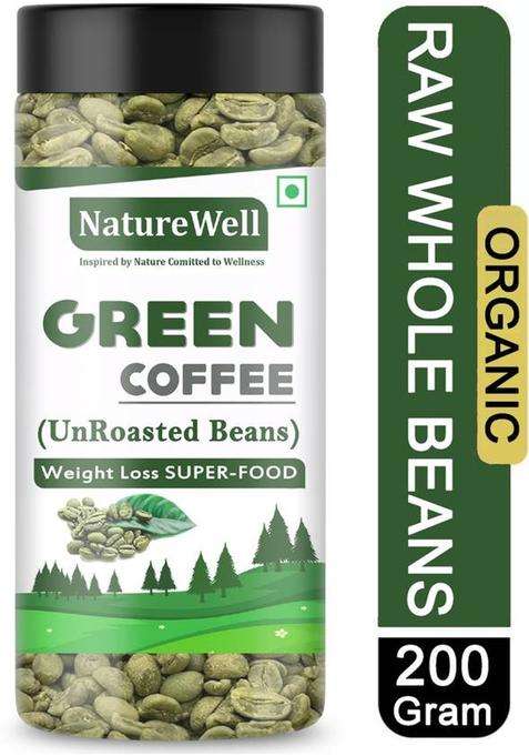 Naturewell Green Coffee Beans For Weight Loss (Unroasted Arabica) Coffee Beans&nbsp;&nbsp;(200 G, Green Coffee Flavoured)