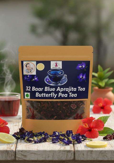 32 Baar Blue Aprajita Tea Butterfly Pea Tea Green Tea Pouch&nbsp;&nbsp;(0.05 G)