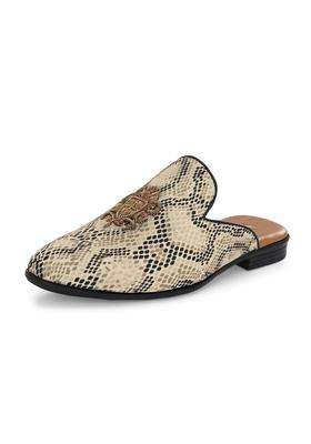 HITZ Mens Tan Leather Ethnic Mule